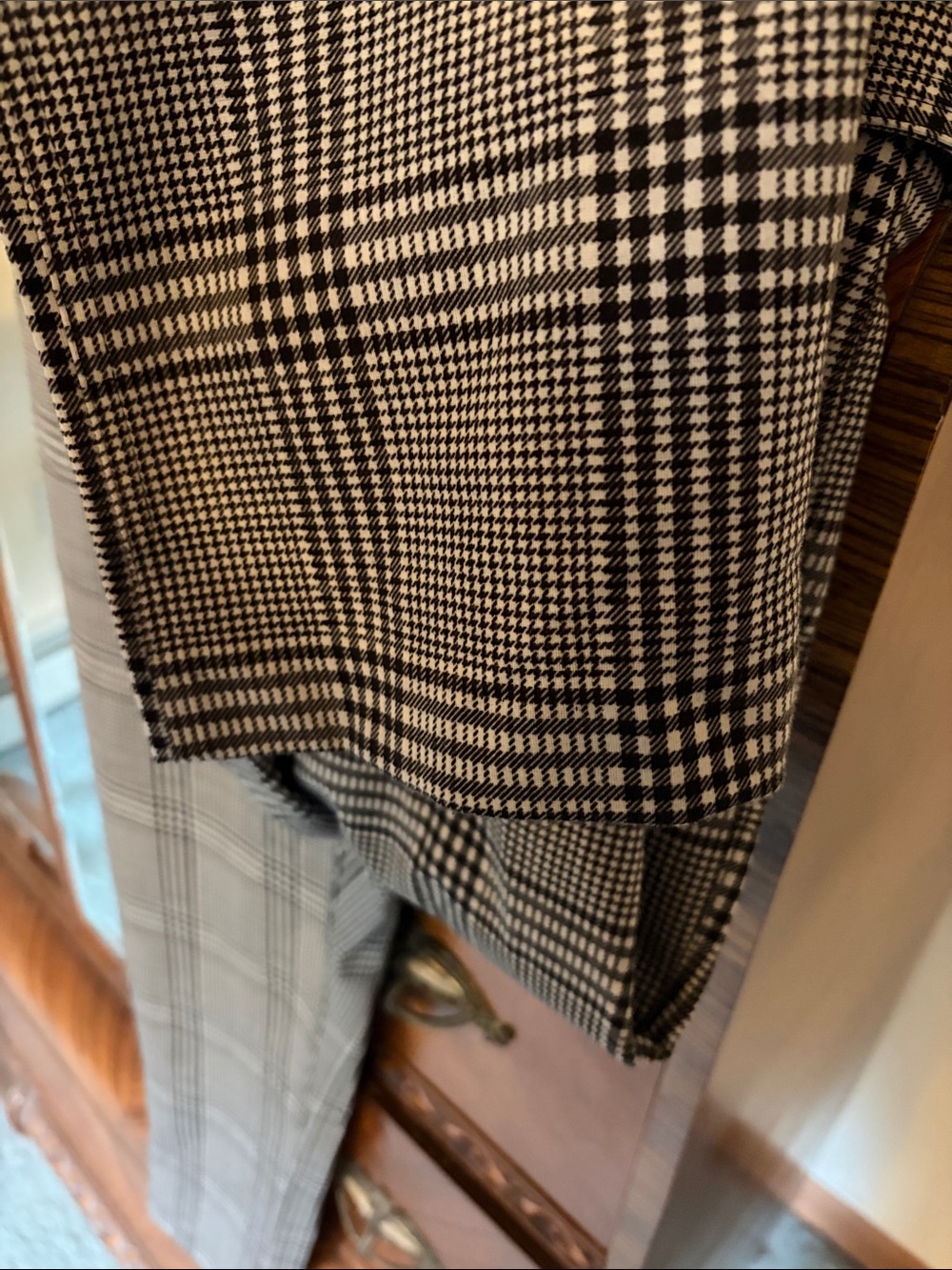 Vylette Plaid Tie Waist Ankle Dress Pants – Juniors 13 - Picture 6 of 11